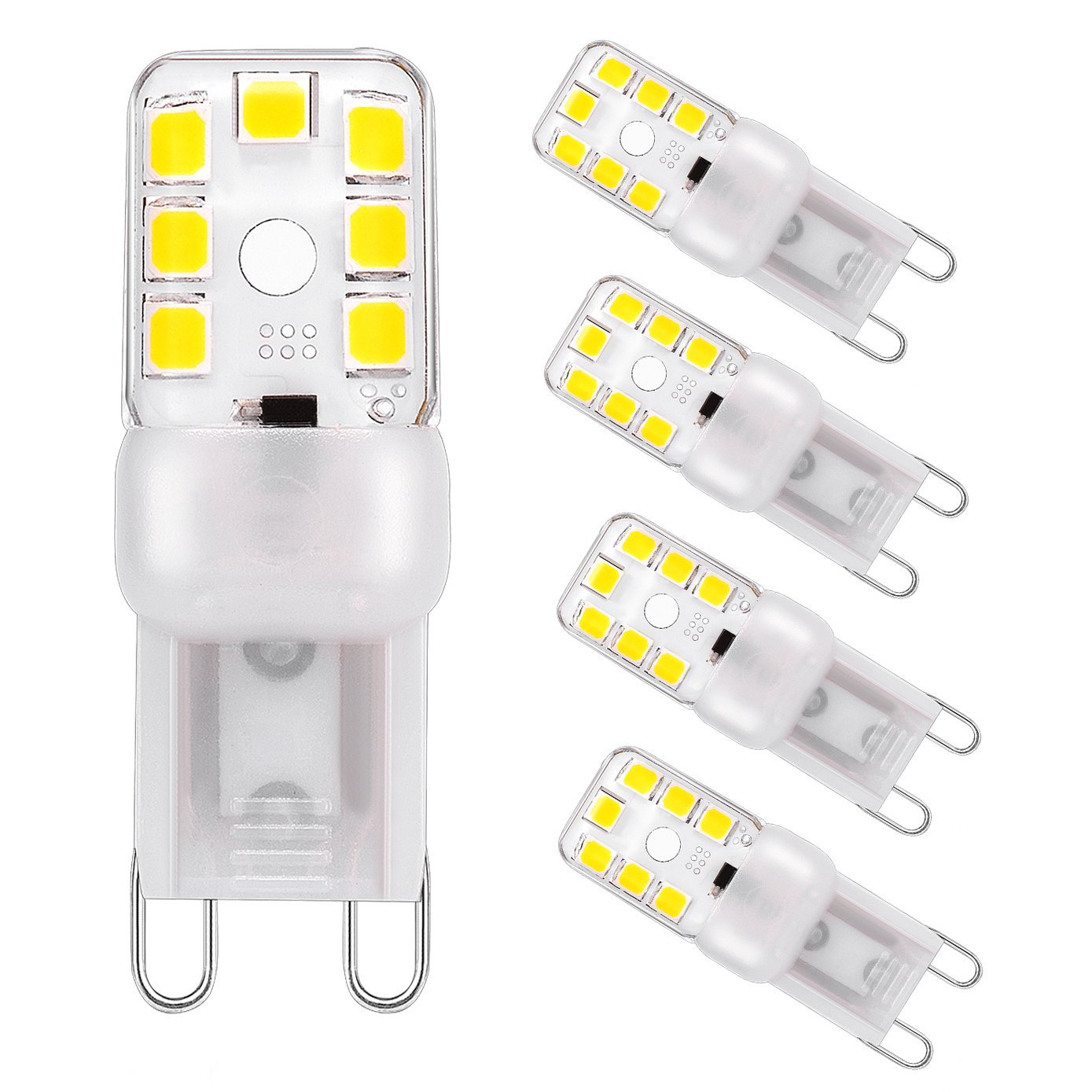 260LM Light Bulbs LED Light Bulbs，G9 Base,3W Color : Cool white 30W Halogen Equivalent 3000K／6000K AC200-240V G9 Non-Dimmable Bulbs For Home Lighting,10-Pack Equivalent 