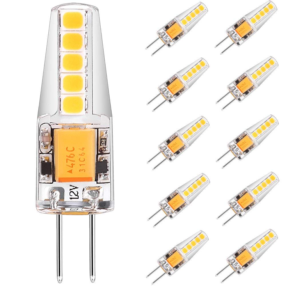 bronze marmelade Goodwill G4 Bi-Pin Base LED Light Bulb Non-Dimmable 2.5W AC/DC 12Volt Wram White  3000K For Landscape - I-SHUNFA